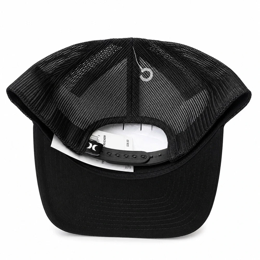 Hurley Tennessee Trucker Flag Hat Black Snapback Mesh Cap CI5478 010 NEW Yupoong